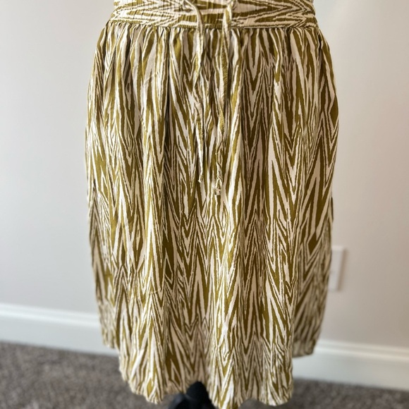 Kavu Gold and White High Low Skirt Size M - Picture 2 of 3